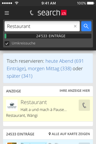 search.ch screenshot 2