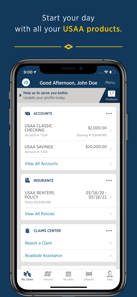 usaa travel notification app