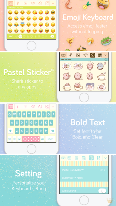 Pastel Keyboard Themes Extension - 100+ Cute Colorful Keyboard Skins Design Screenshot 8