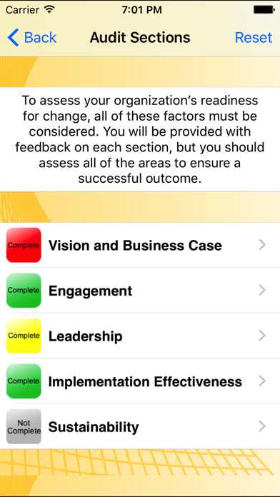 Change Readiness Audit screenshot 2