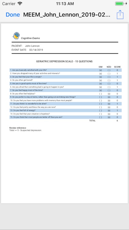 Cognitive Exams screenshot-5