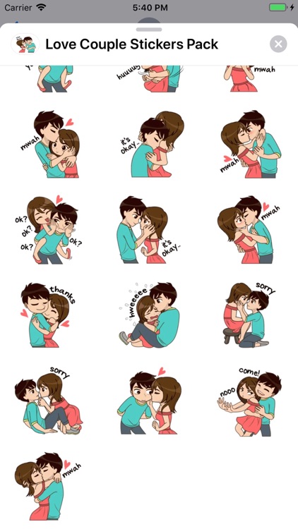 Romantic Couple Love Stickers by IMAD MBARKI
