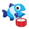 YOCELIA-is a very happy iMessage sticker with many fish in the ocean