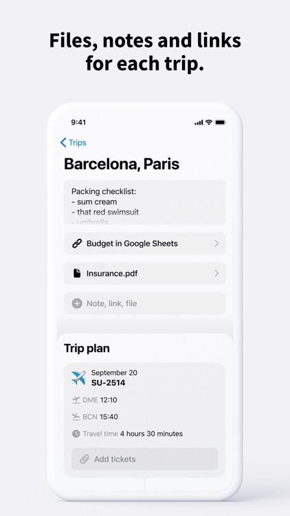 Trips: travel assistant