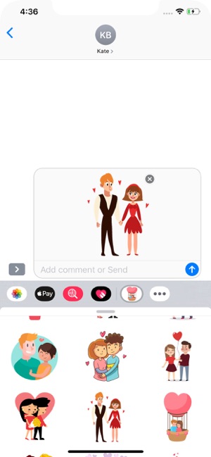 Cute Couple Love Stickers Pack(圖9)-速報App