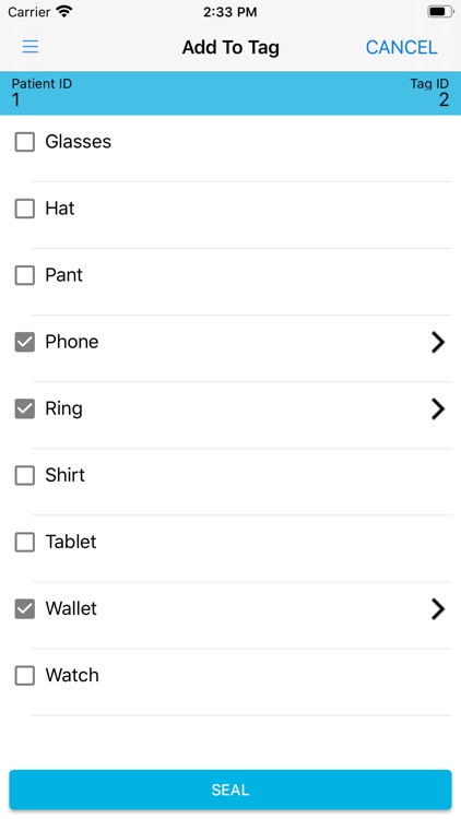 Patient Belongings Tracking