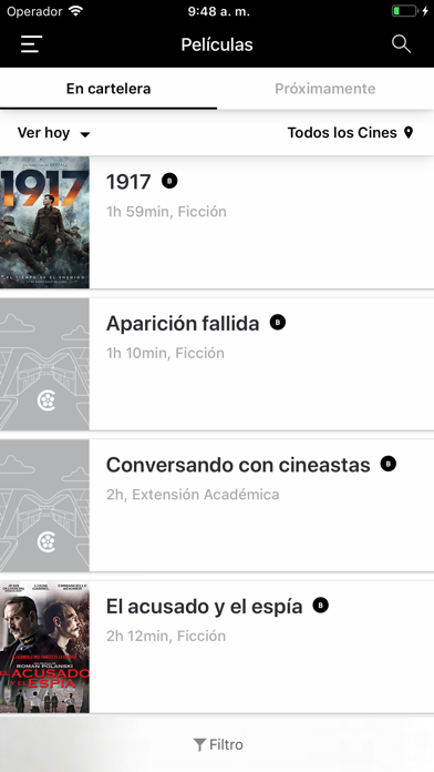 Cineteca Nacional Cartelera screenshot 2