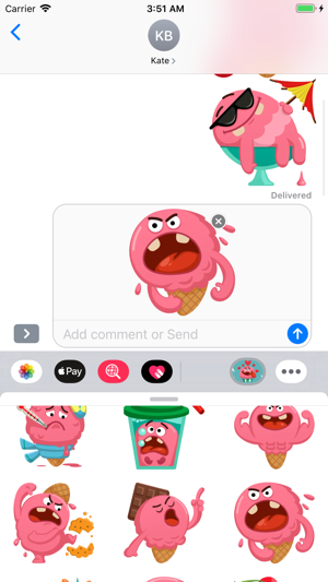 Ice Cream Emoji Stickers(圖2)-速報App