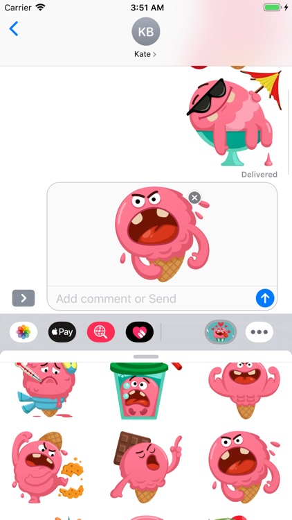 Ice Cream Emoji Stickers