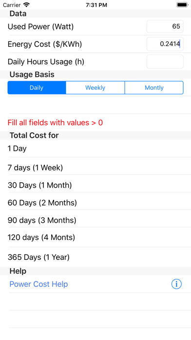 How to cancel & delete Power Cost from iphone & ipad 3