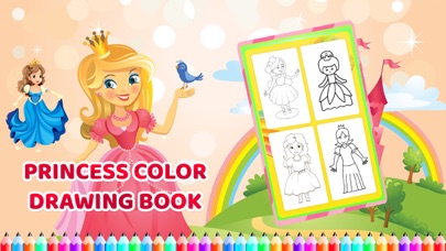Princess Colour Drawing Book screenshot 3