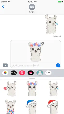 Game screenshot Llama Stickers & Emojis apk