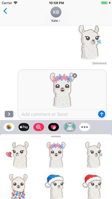 Llama Stickers & Emojis screenshot 2