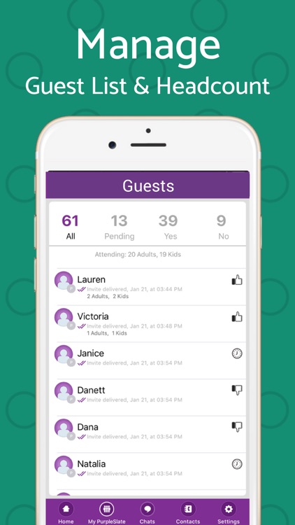 Text Invite Maker: PurpleSlate screenshot-3