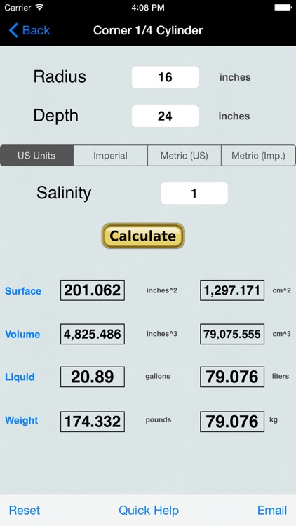 Aquarium Size, Area Calculato screenshot-3