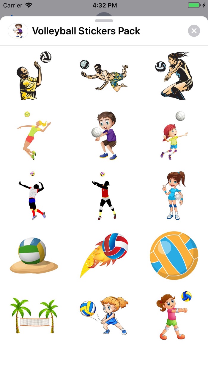 Volleyball Stickers Pack