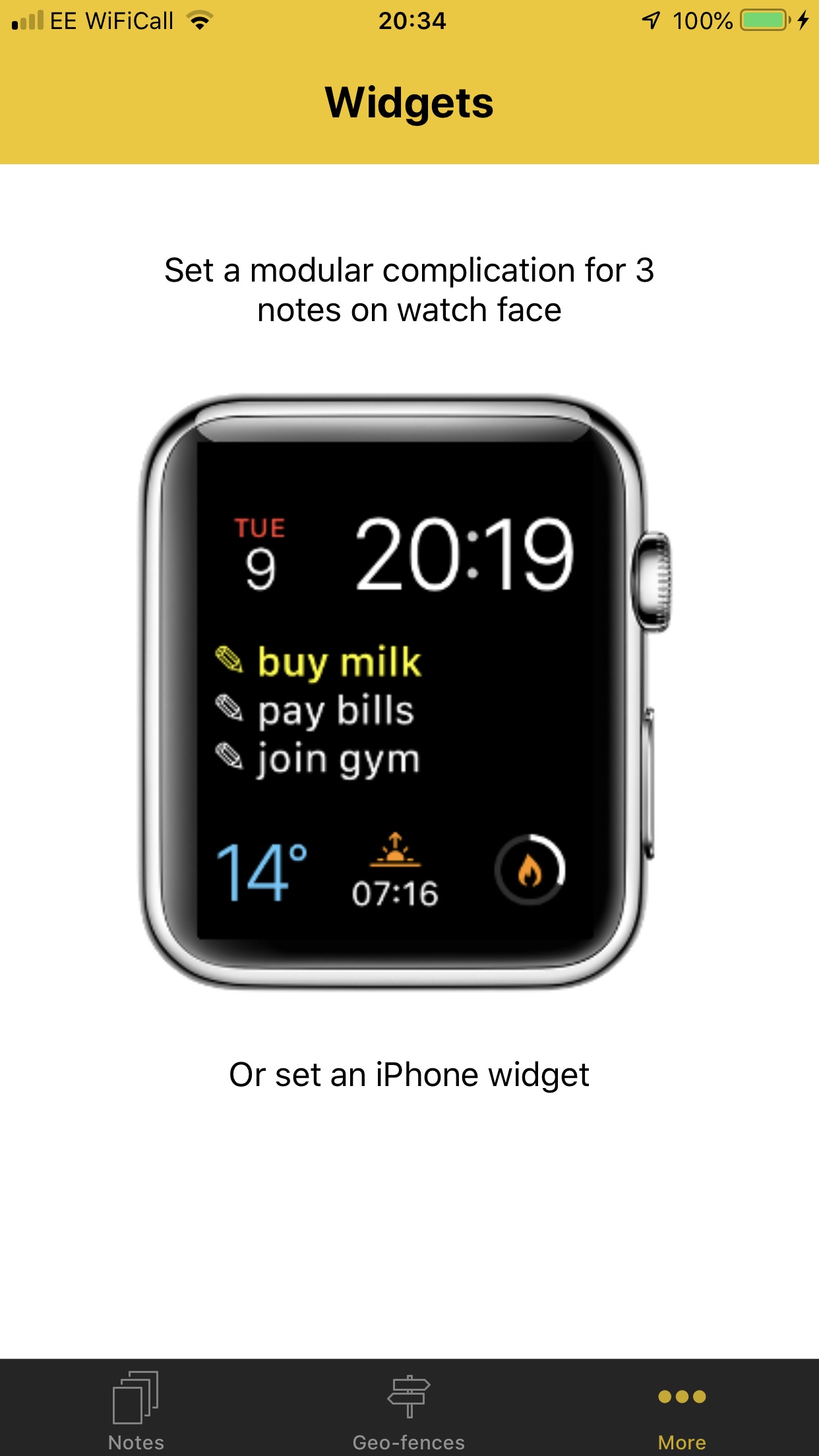 Screenshot do app NoteFace - Lock Screen & Watch