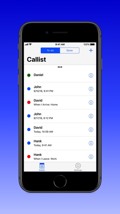 Daily call planner - Callist