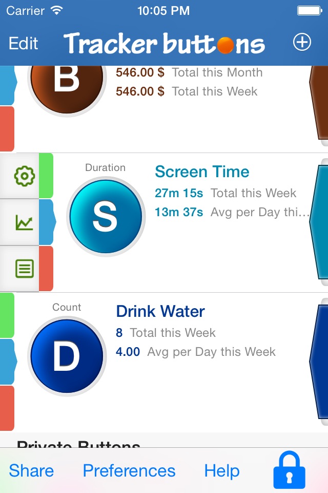 Tracker Buttons Pro screenshot 2