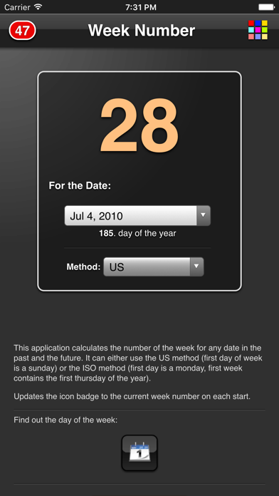 The Week Number Screenshot 3