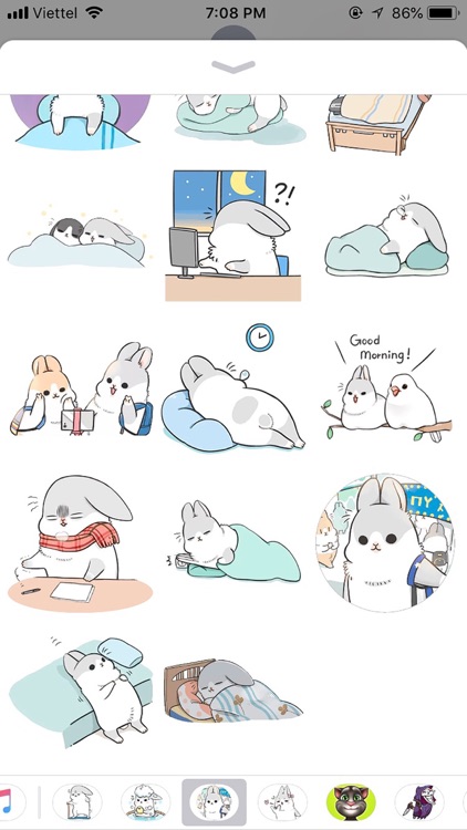 Rabbit Moji Pun Funny Stickers