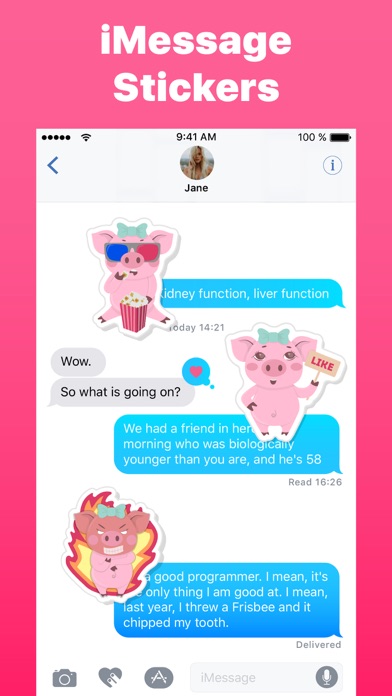 Pig is Big & wear Wig stickers screenshot 3