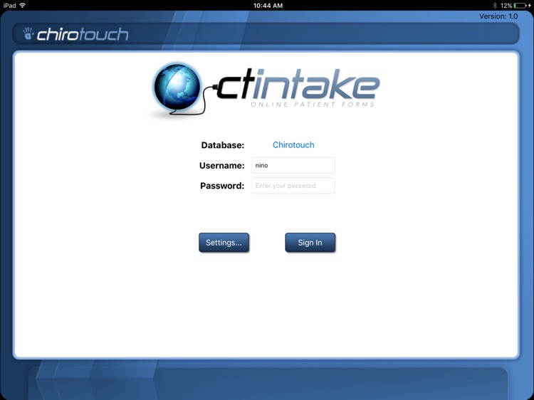 CT Intake Mobile 7.2 screenshot-0