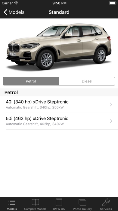 Specs for BMW X5 G05 2018 screenshot 2
