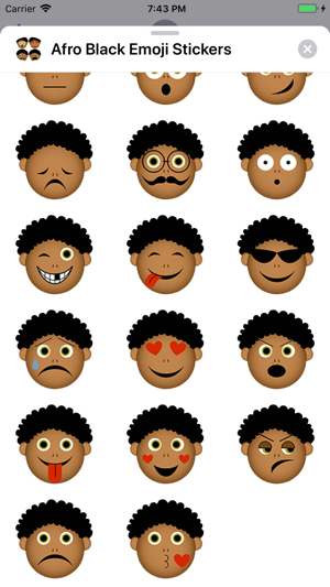 Afro Black Emoji Stickers(圖5)-速報App