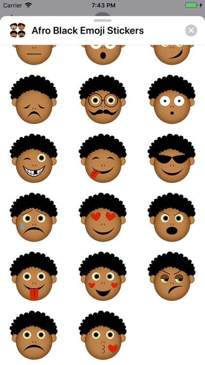 Afro Black Emoji Stickers screenshot-4