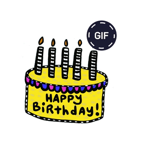 Happy Birthday GIF Animated by Ali Oubella