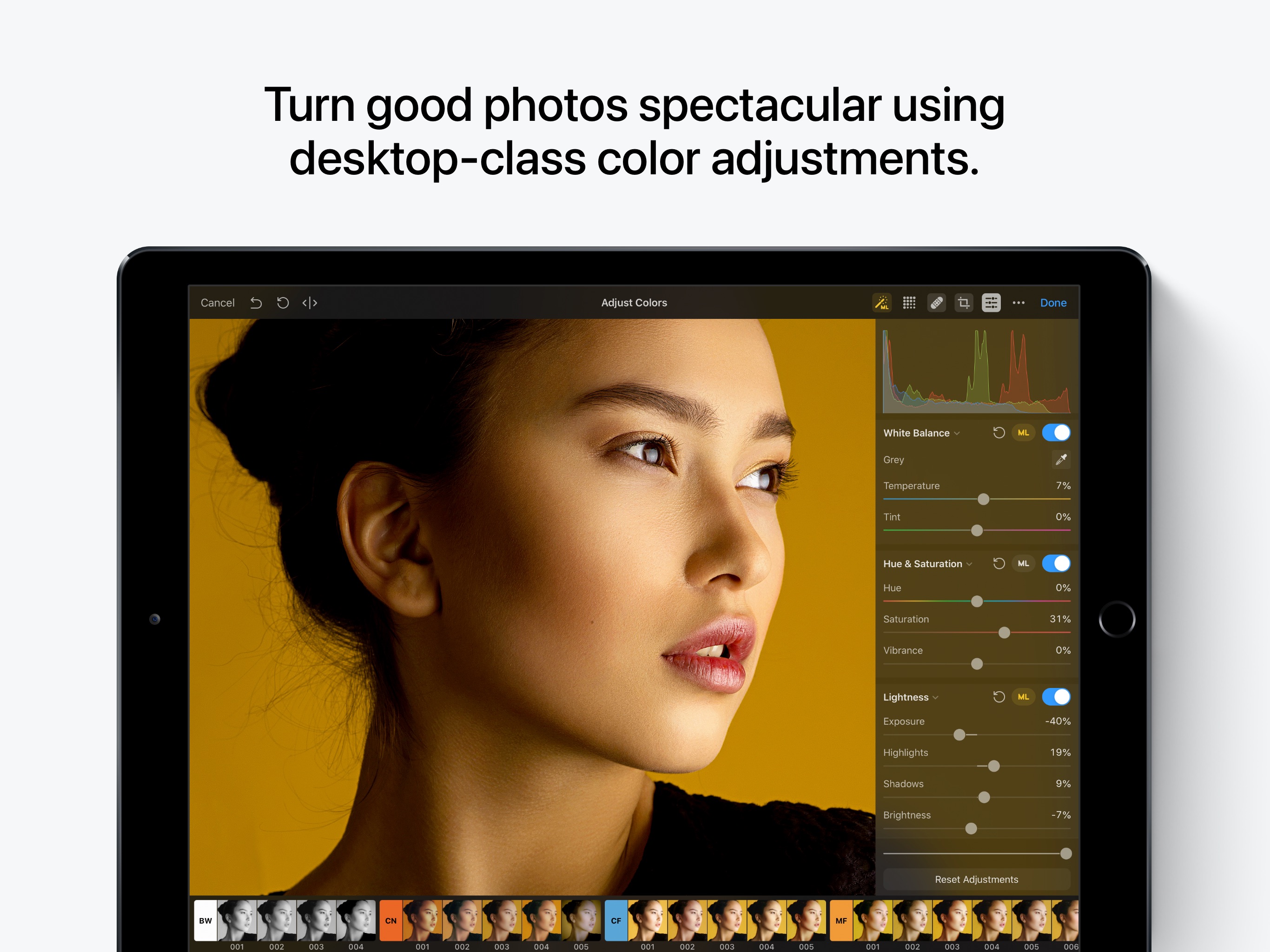 Screenshot do app Pixelmator Photo