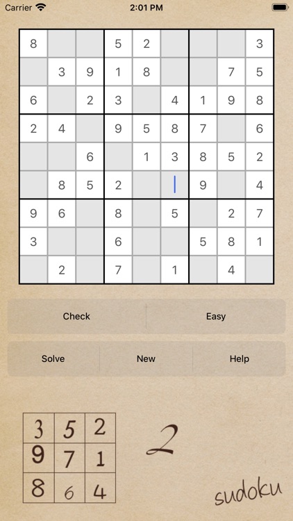 Play sudoku solve