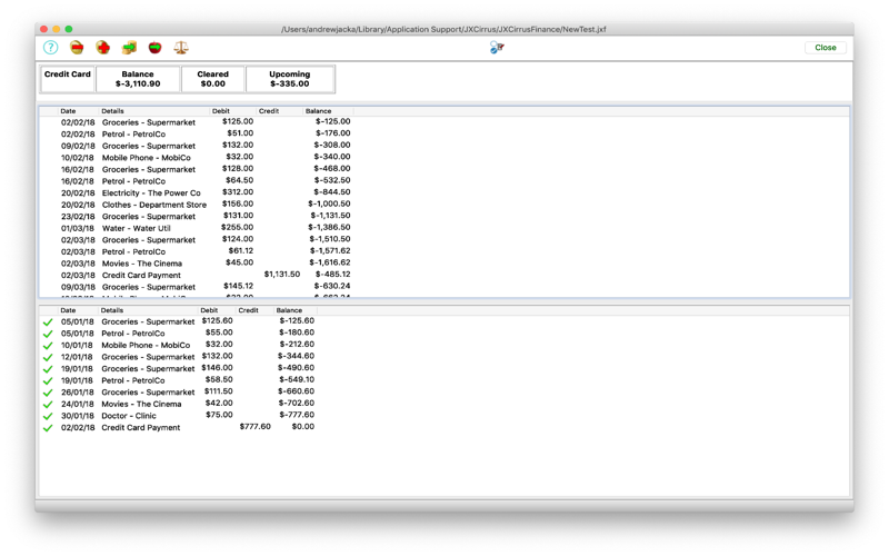 JXCirrus Finance screenshot 2