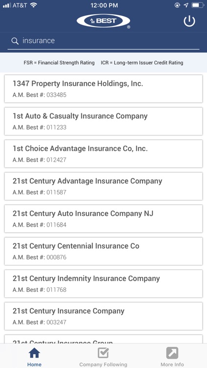 Best's Credit Ratings