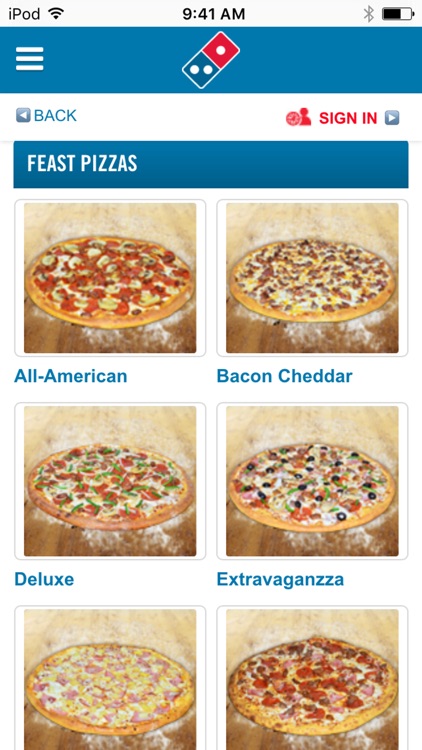 Domino S Pizza Size Chart