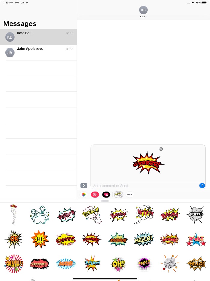 Simply Texts Stickers Pack