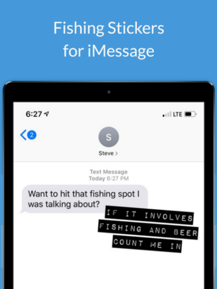 Fishing Stickers for iMessage