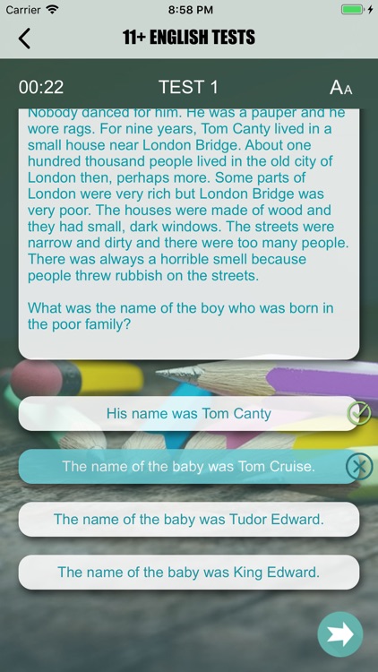 11+ English Exam Question