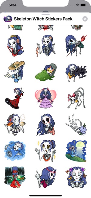 Skeleton Witch Stickers Pack(圖3)-速報App