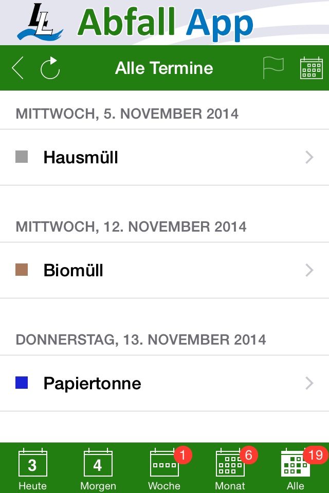 LL Abfall App screenshot 3