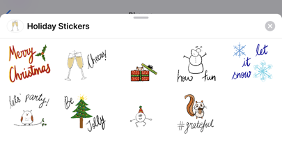 How to cancel & delete Holiday Stickers from iphone & ipad 1