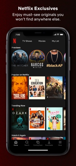 Netflix app screenshot