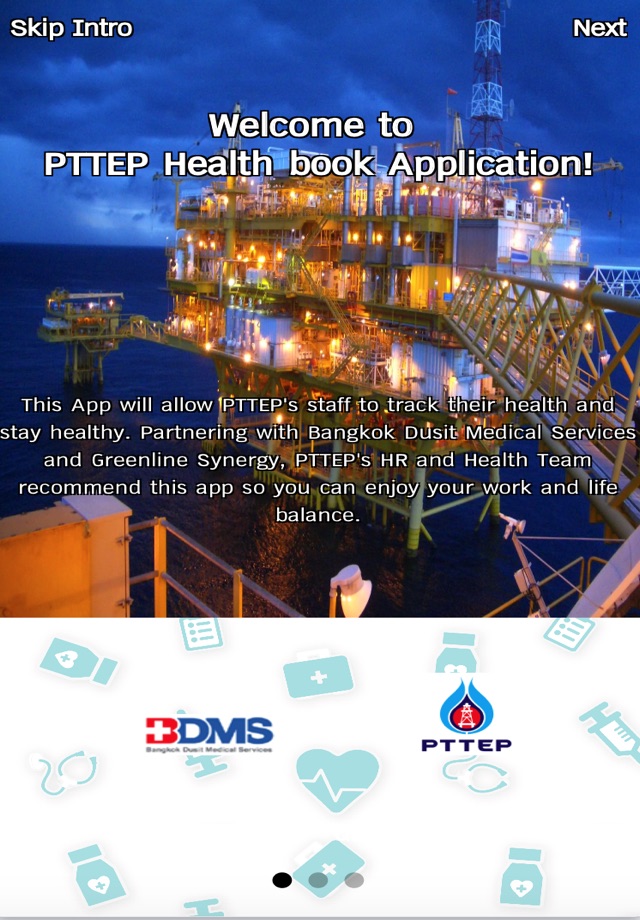 PTTEP Health Book Application screenshot 2