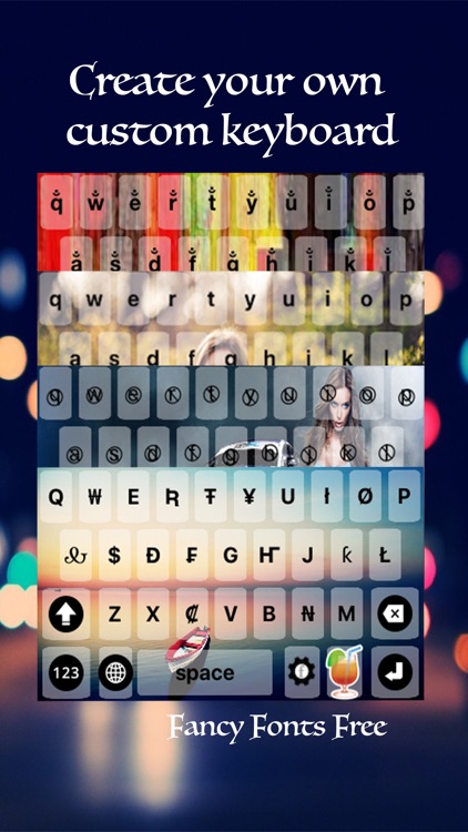 Fancy keyboard fonts