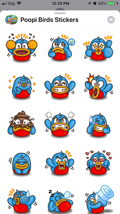 Poopi Birds Stickers