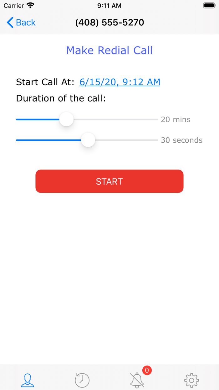Auto Redial  Scheedule call