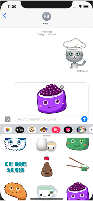 Om Nom Sushi Stickers(圖1)-速報App