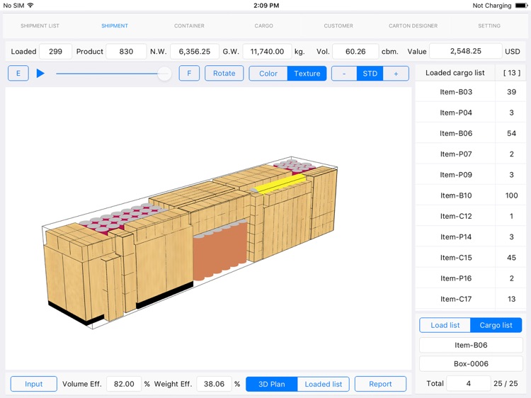 Cargo Optimizer Max for iPad