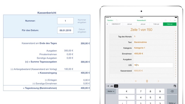 Kassenbuch 2019 für Numbers(圖4)-速報App